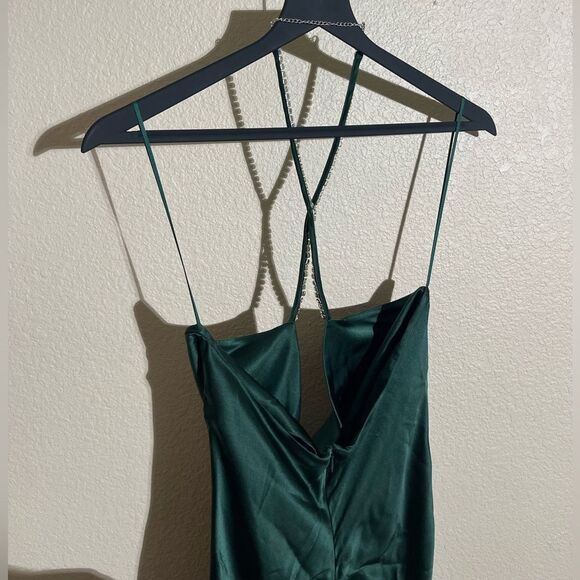 Nicholas Elegant Green Silk Dress - Picture 4 of 6